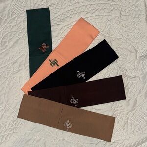 Daily Practice Jersey Headband Set - Black, Dark Brown, Light Brown,Peach, Green